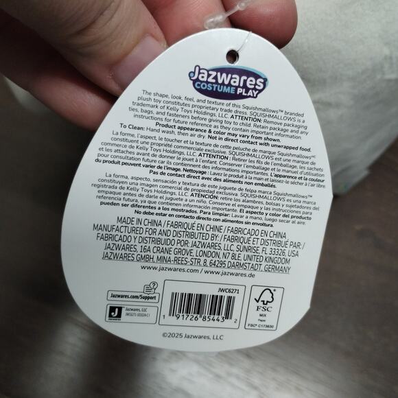 Squishmallows NWT Valentina Long Ear Bunny Rabbit Cream Plush Easter Basket - Picture 7 of 8